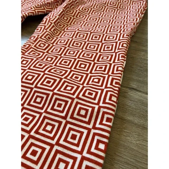 The Ragged Priest Hight Waisted Red & White Printed Jeans Size 30 - Picture 3 of 9